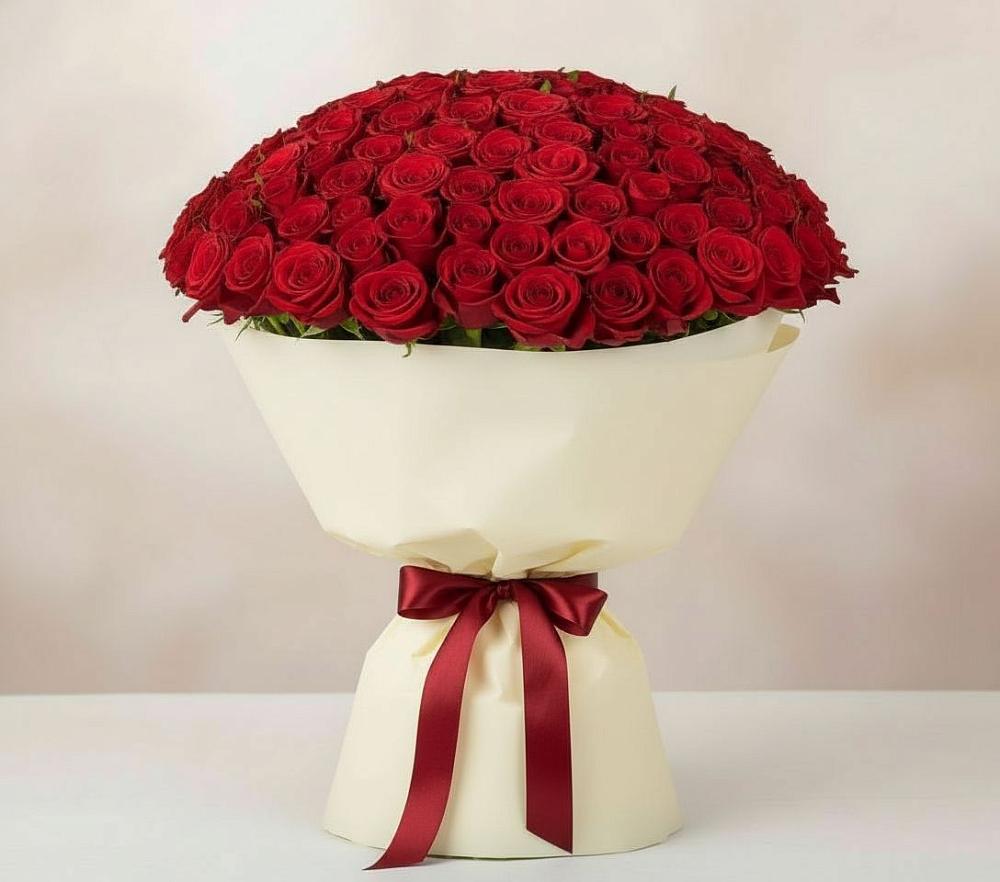 Букет 101 Красная роза Милано в Лебяжьем Алтайского края