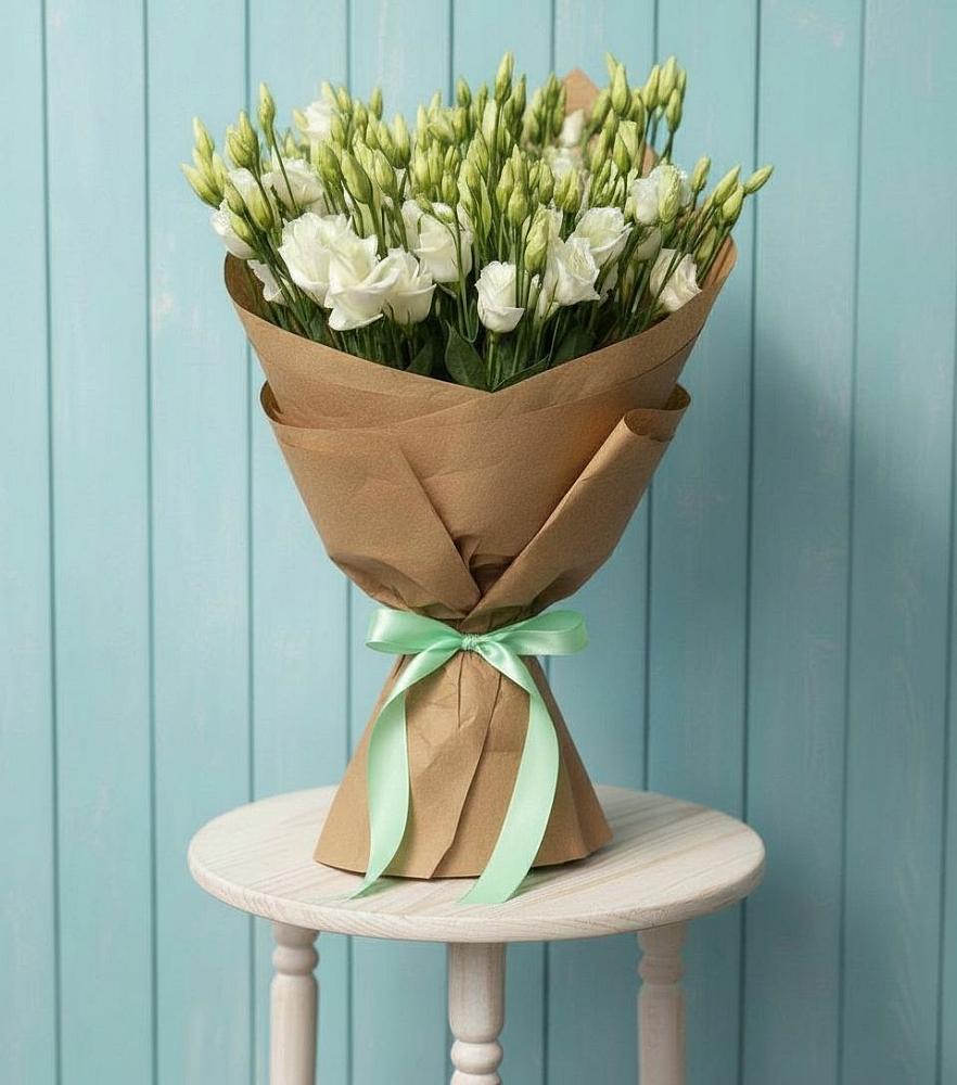 Букет цветов из: Лизиантусы в Лебяжьем Алтайского края