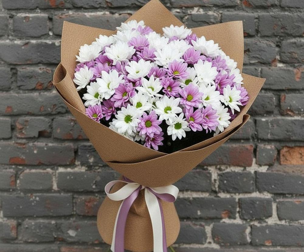 Букет цветов из: Хризантемы в Лебяжьем Алтайского края