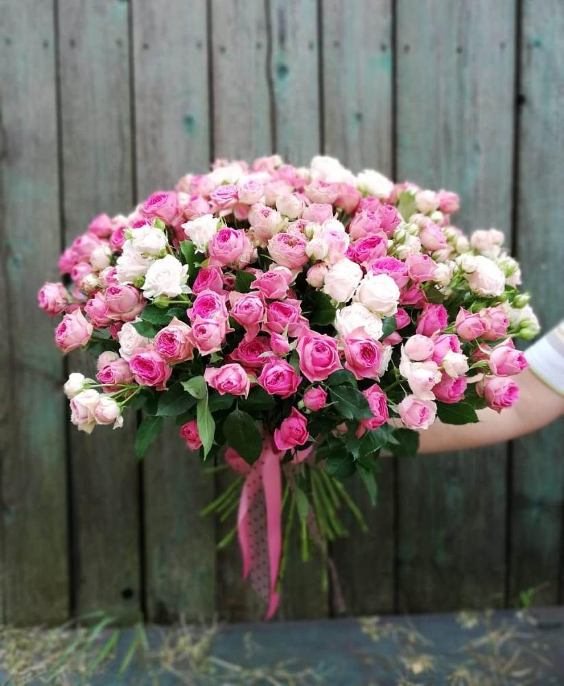 Букет Розовые кустовые розы Натали и Лав Лидия в Лебяжьем Алтайского края