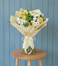 Букет цветов из:  Хризантемы и Розы в Лебяжьем Алтайского края