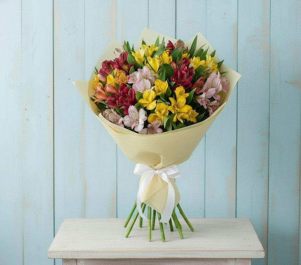 Букет цветов из: Альстромерии в Лебяжьем Алтайского края