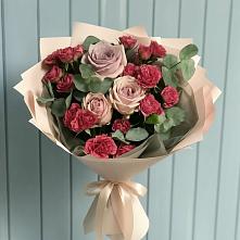 Букет цветов из:  Гвоздики и Розы в Лебяжьем Алтайского края